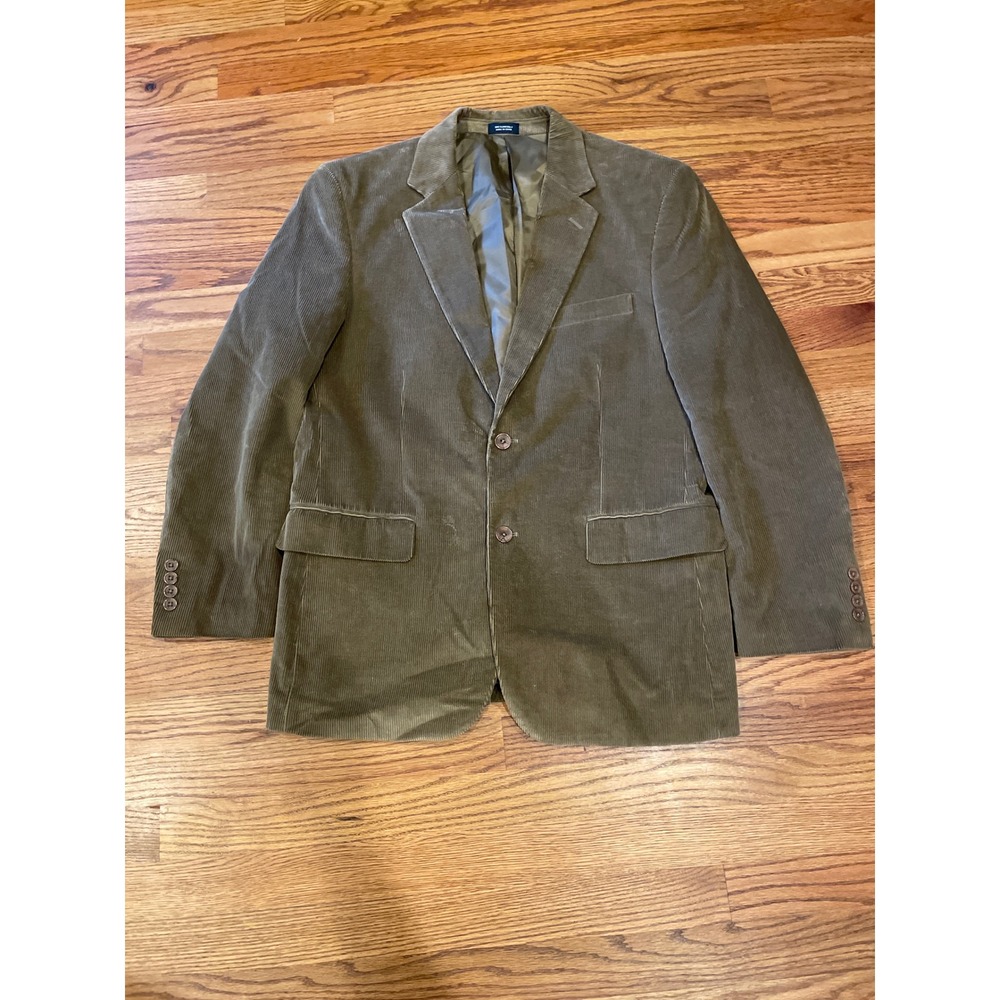 Saddlebred Mens Sport Coat Blazer 40S Brown Corduroy Two Button Jacket